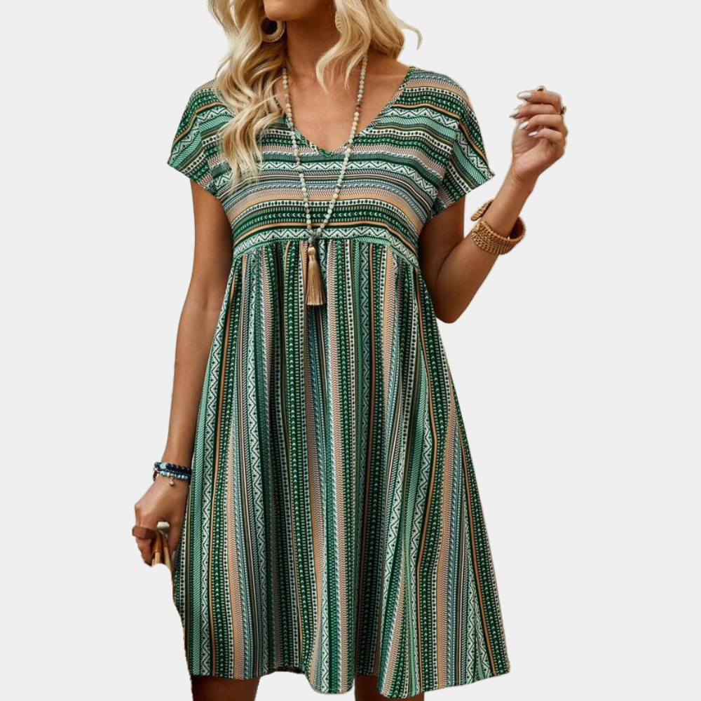 Striped summer dress made of soft fabric – Linae