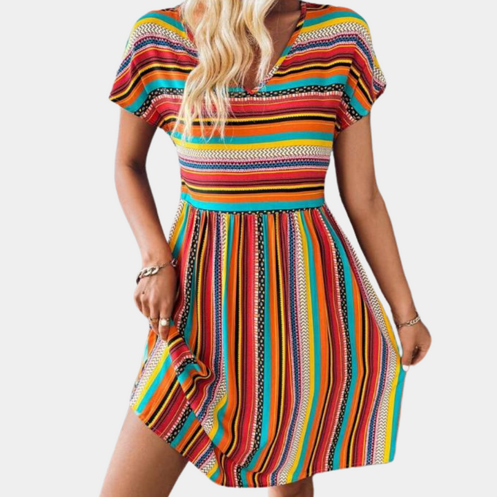 Striped summer dress made of soft fabric – Linae