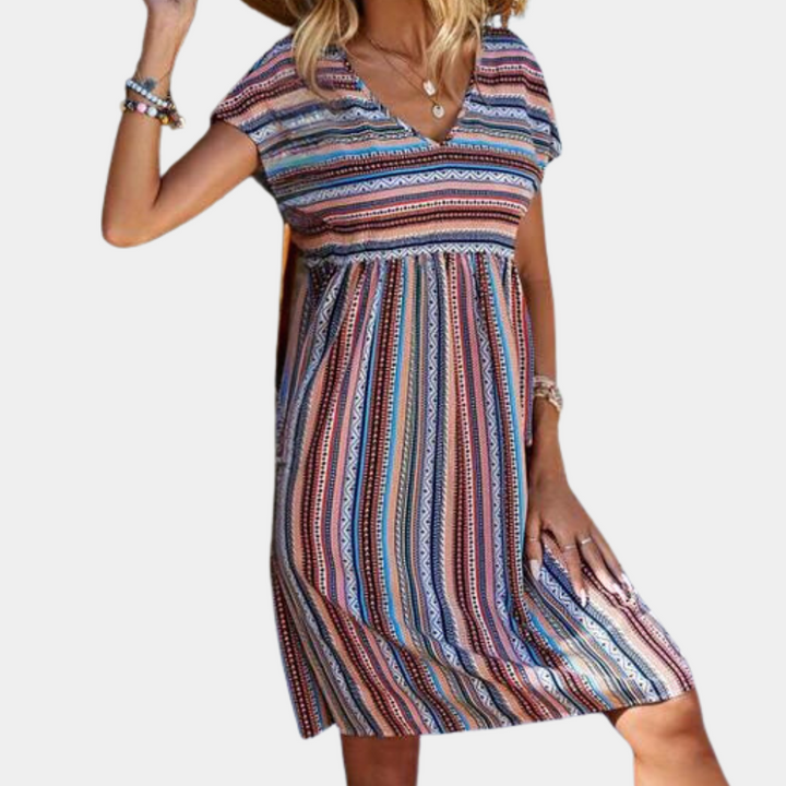 Striped summer dress made of soft fabric – Linae