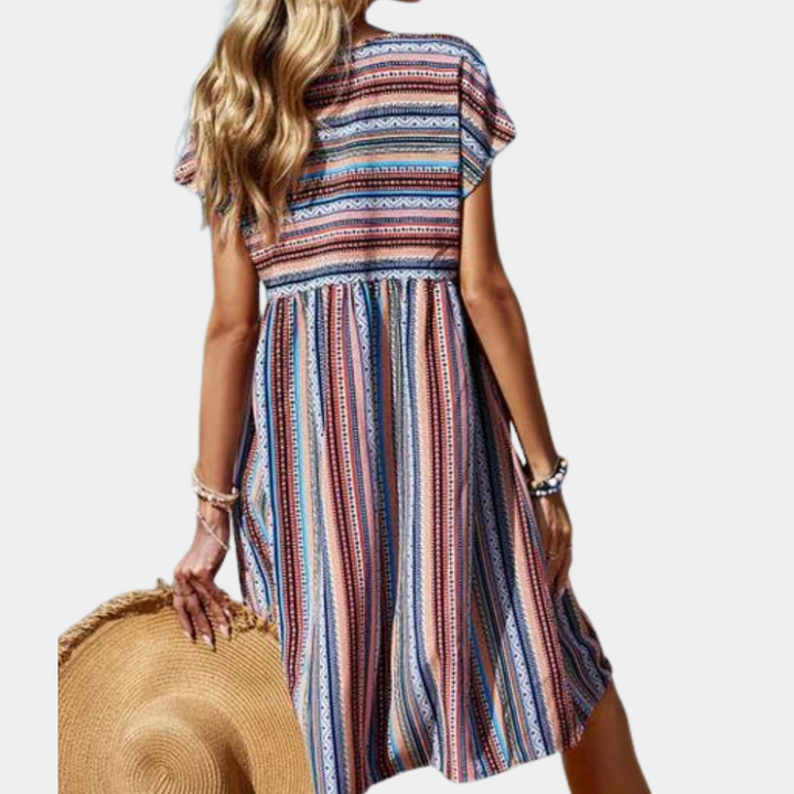 Striped summer dress made of soft fabric – Linae