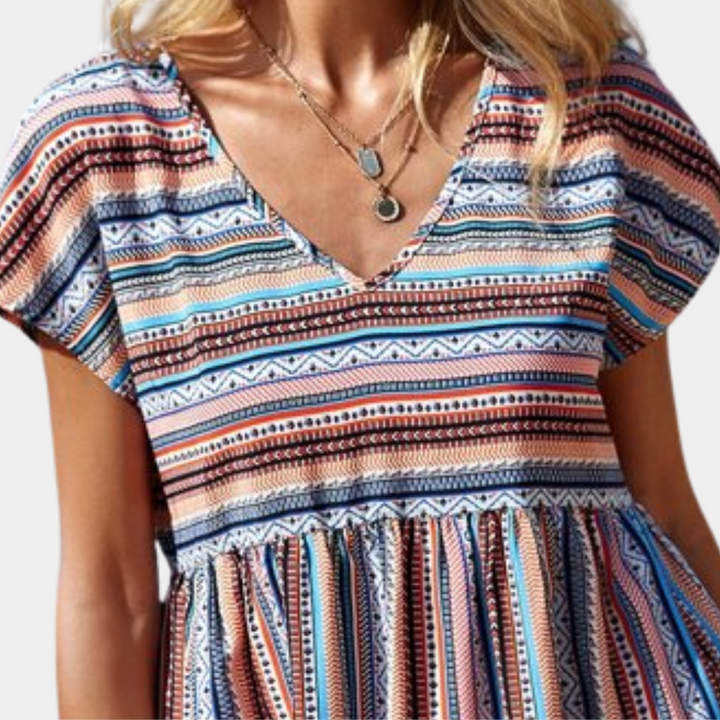Striped summer dress made of soft fabric – Linae