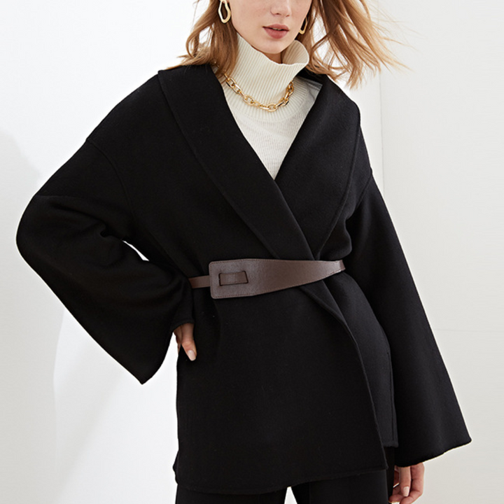 Wool coat with belt – Elvira