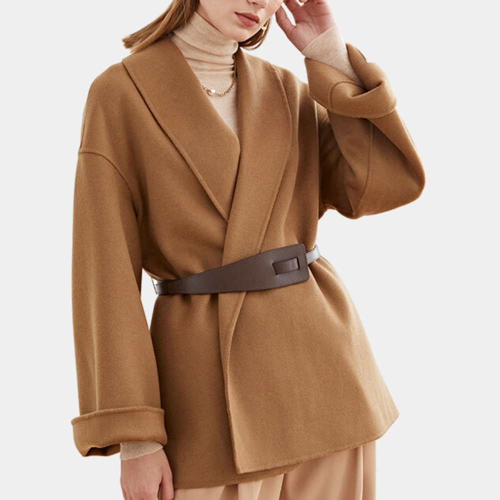 Wool coat with belt – Elvira