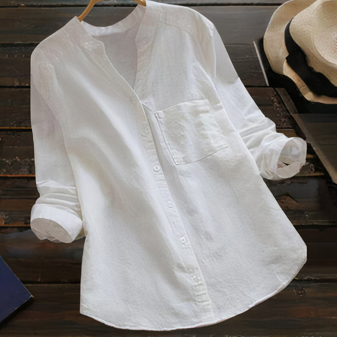 Let bomuld-linned damebluse – Maëlle