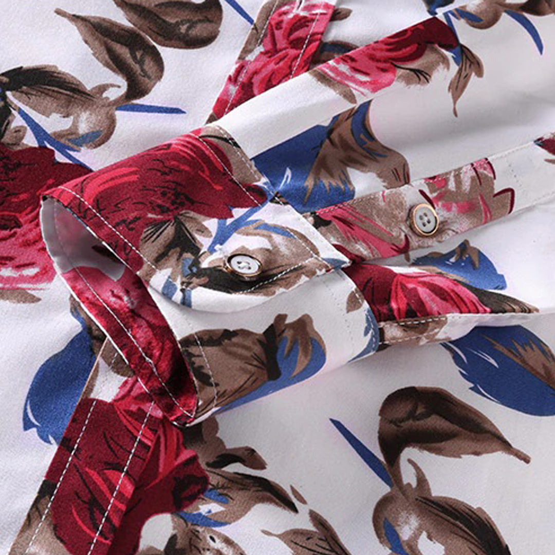 Trendy Floral Pattern Shirt - Finn