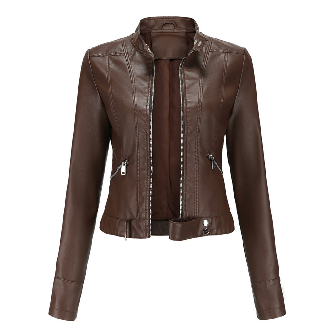 Stylish Women's Leather Jacket in Classic Design – Marlene