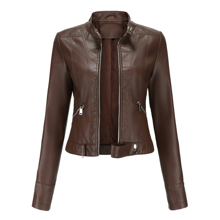 Stylish Women's Leather Jacket in Classic Design – Marlene