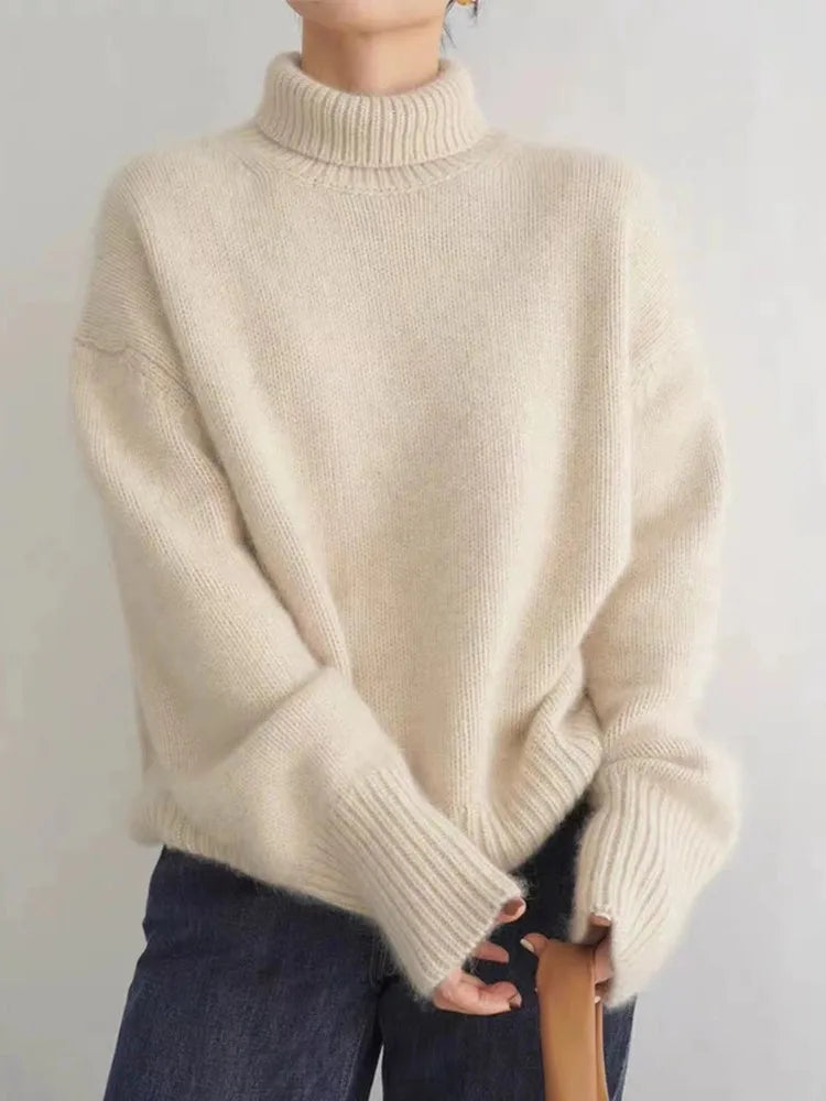 Soft Cashmere Women's Turtleneck Sweater - Seraphina