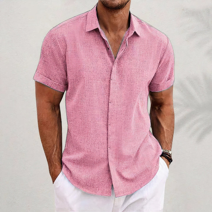 Linen Men's Shirt with Retro Look – Vintaro