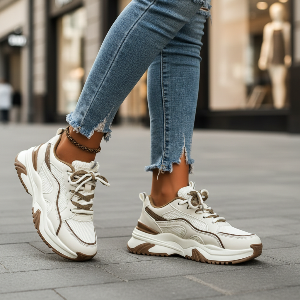 Damen Sneaker Mit Hoher Sohle - Cynthia