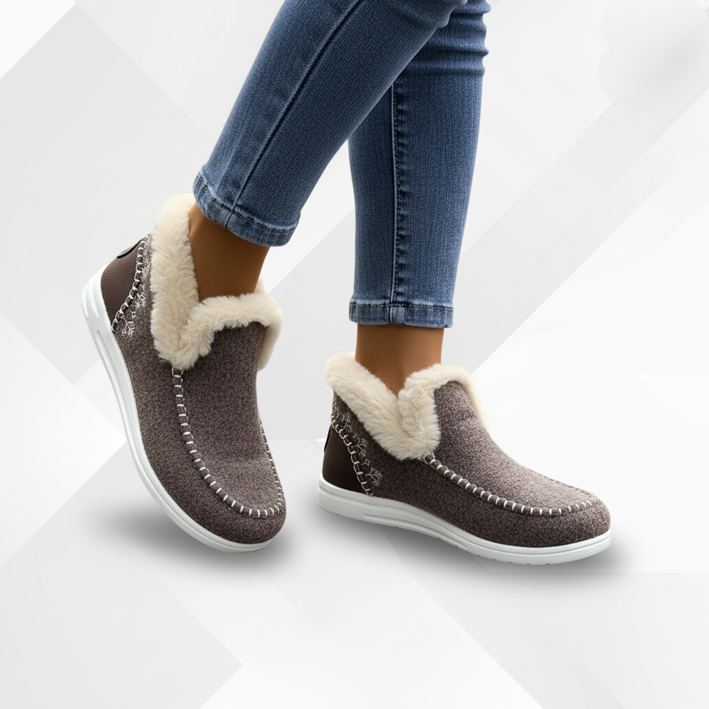 Damenkomfortschuhe Mit Plüschfutter - ComfyGlide