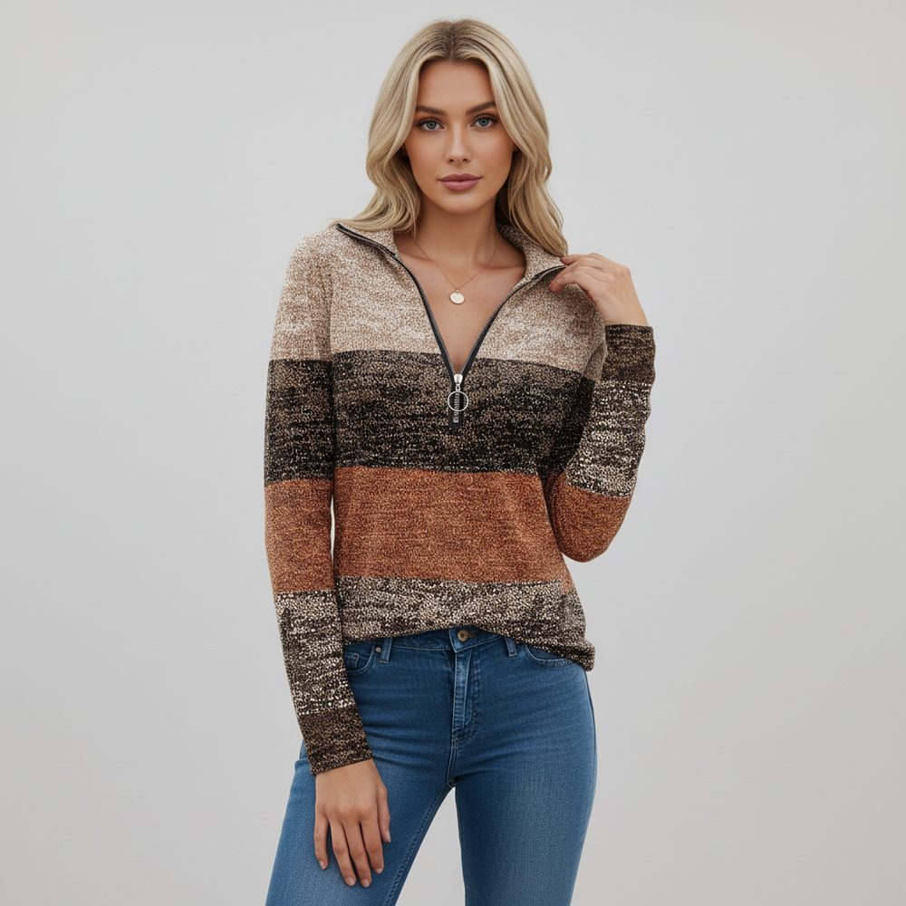 Damenpullover Mit Zipper - Saskia