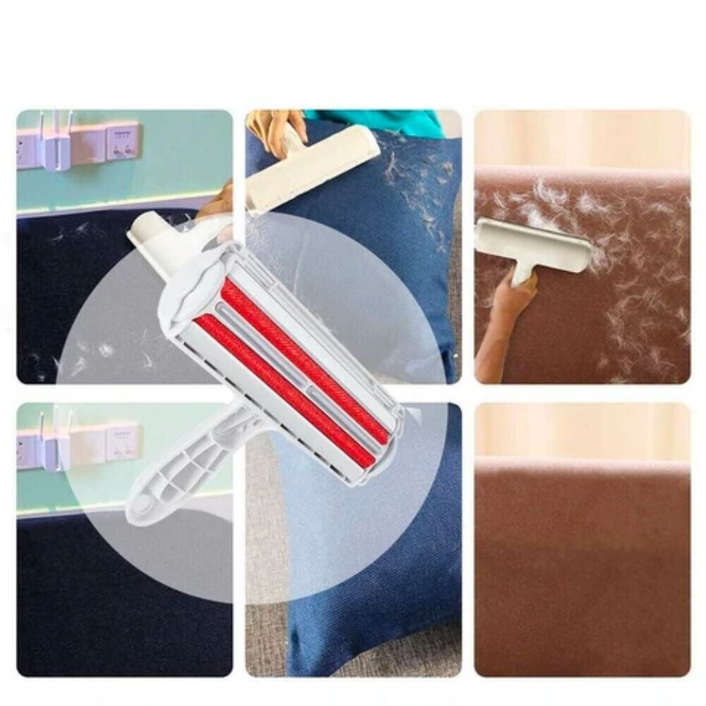 2-way pet hair remover with microfiber roller - FurSweep