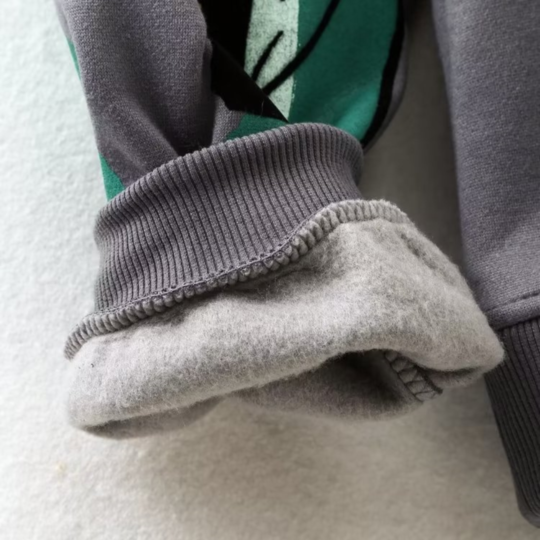 Vidtsiddende sweater med uldmønster – Elise