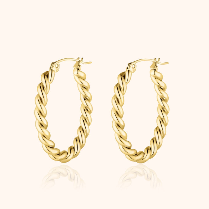 Braided Hoop Earrings - Fleur