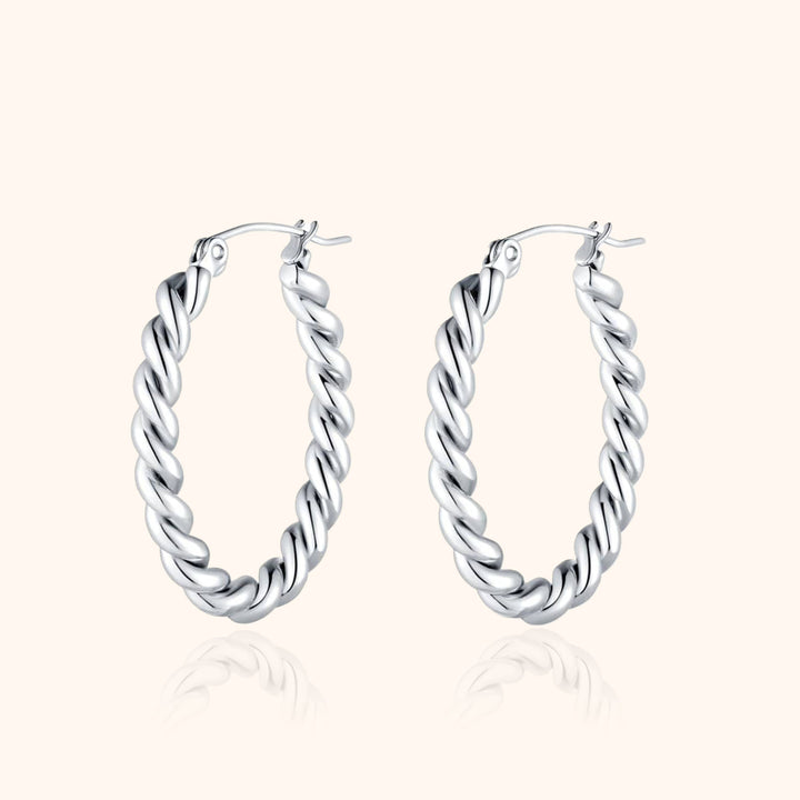 Braided Hoop Earrings - Fleur