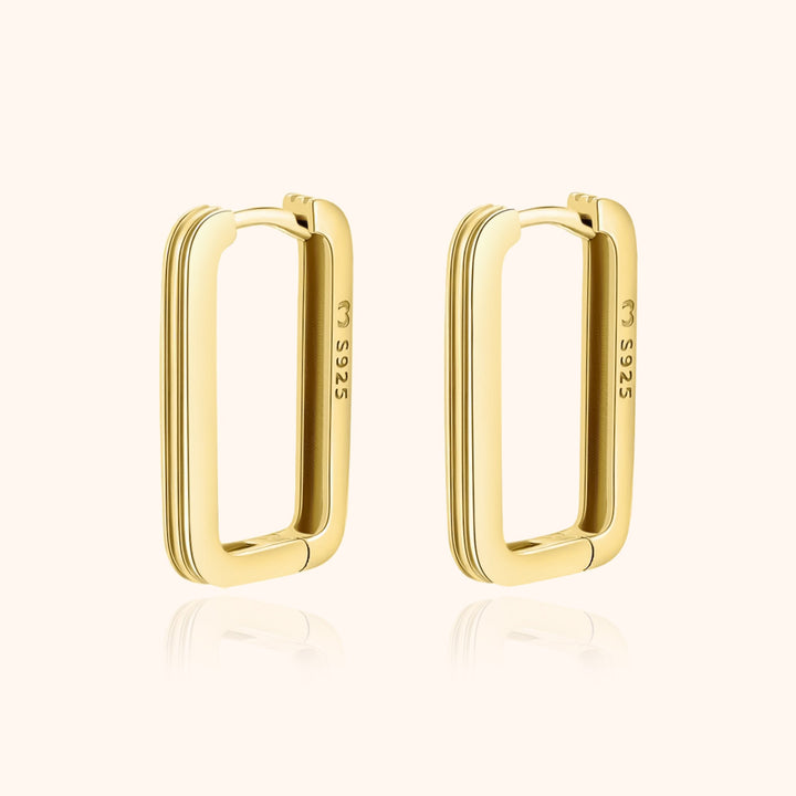 Pendientes de clip rectangulares - Isabelle