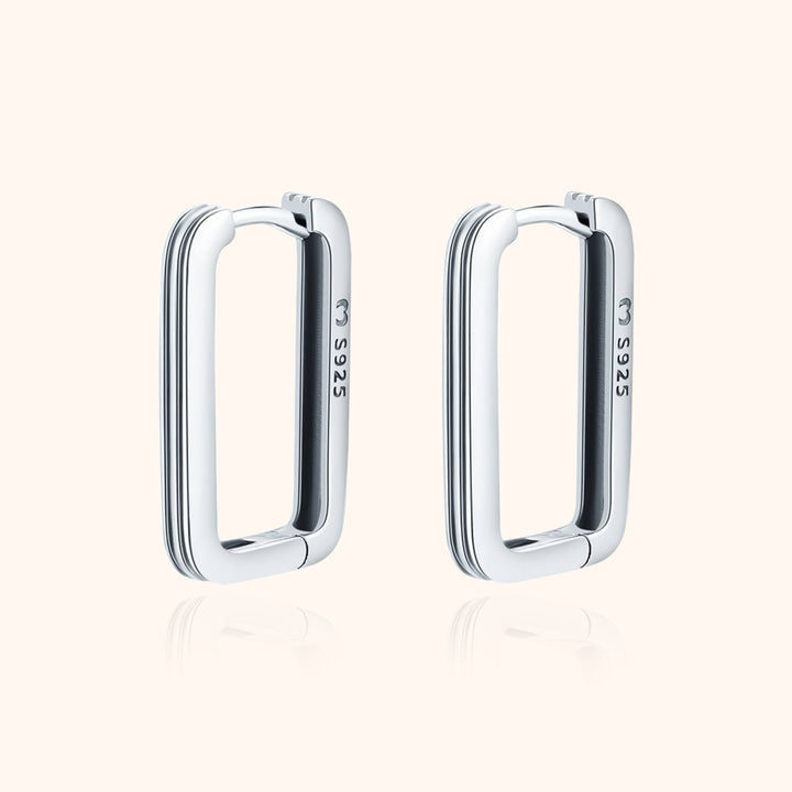 Pendientes de clip rectangulares - Isabelle
