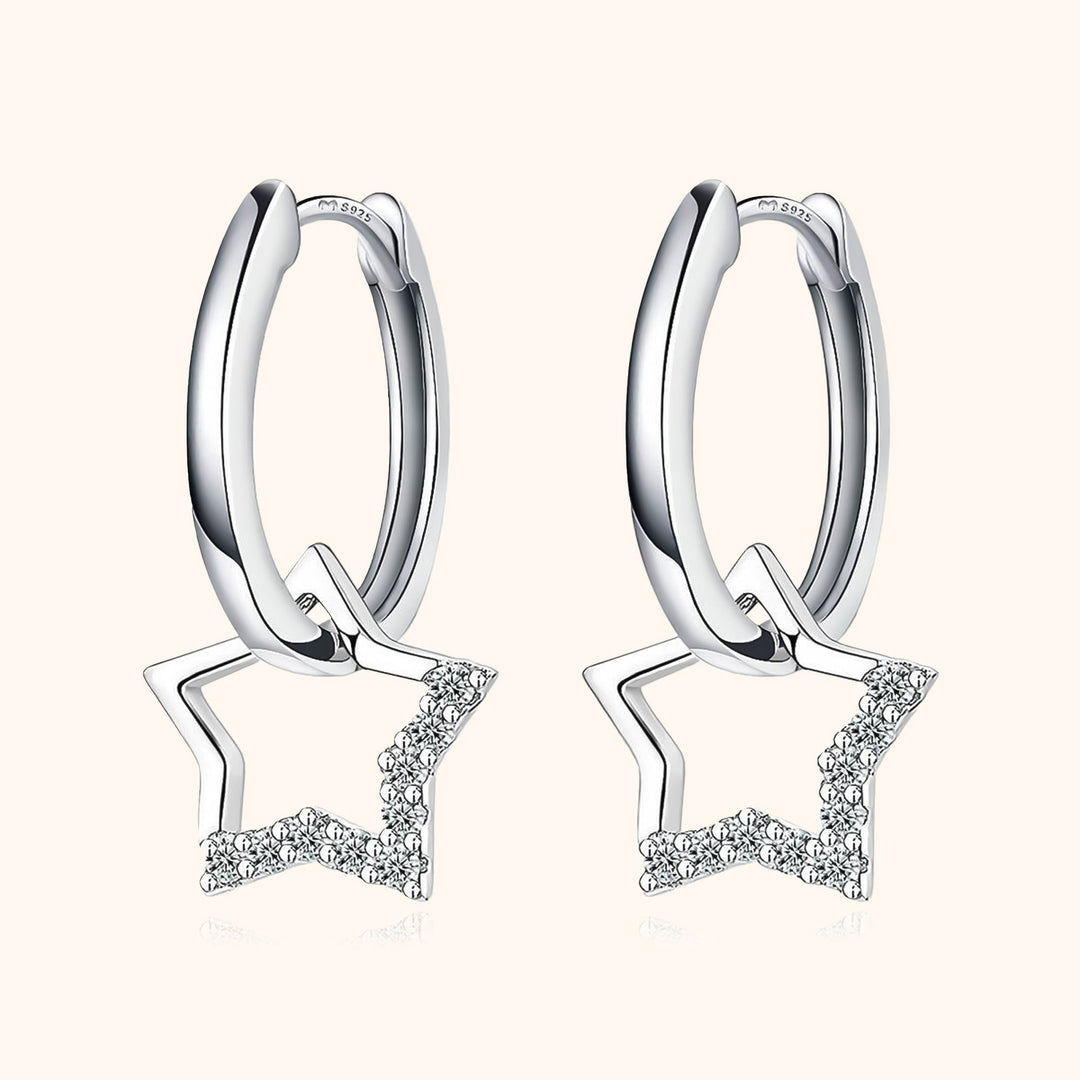 Earrings with Star Pendants - Noëmi