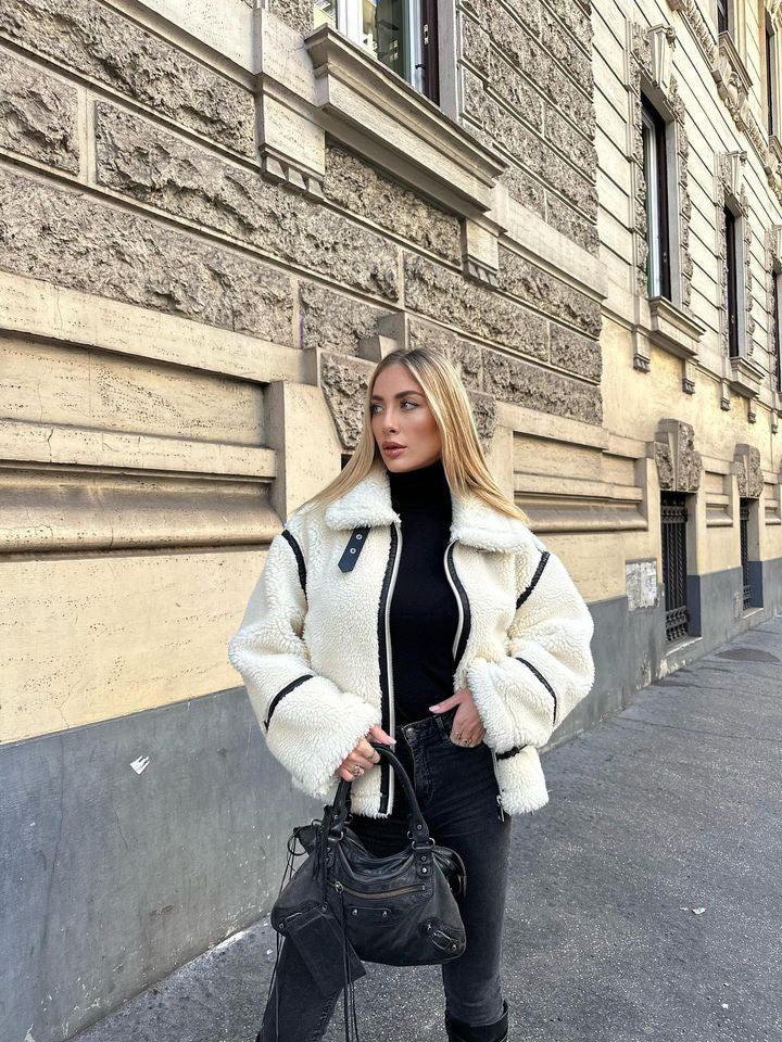 Chaqueta de piloto Teddy – Dilara | ¡Moderna, cálida, oversize y con estilo!