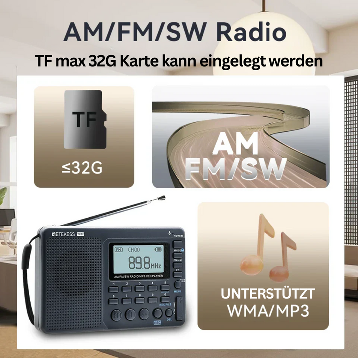Kompakt bærbar radio – EchoWave