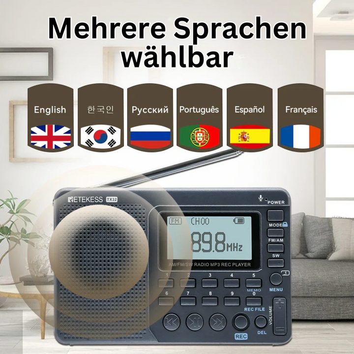 Kompakt bærbar radio – EchoWave