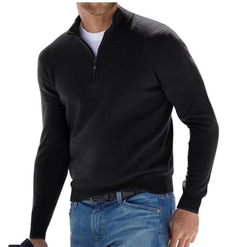 Luxe Men's Sweater with Zipper - Mason