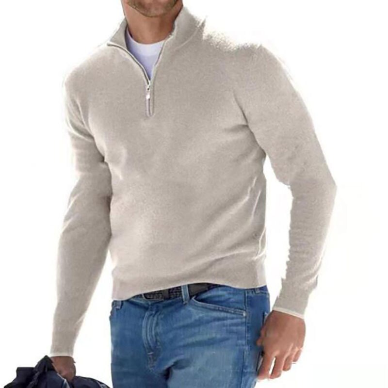Luxe Men's Sweater with Zipper - Mason