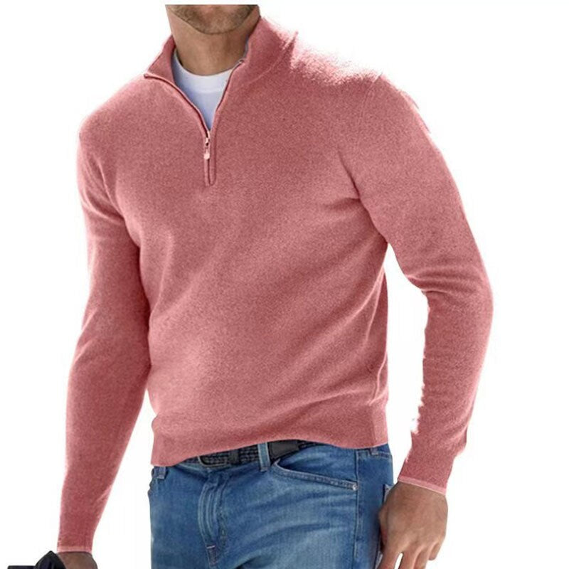 Luxe Men's Sweater with Zipper - Mason