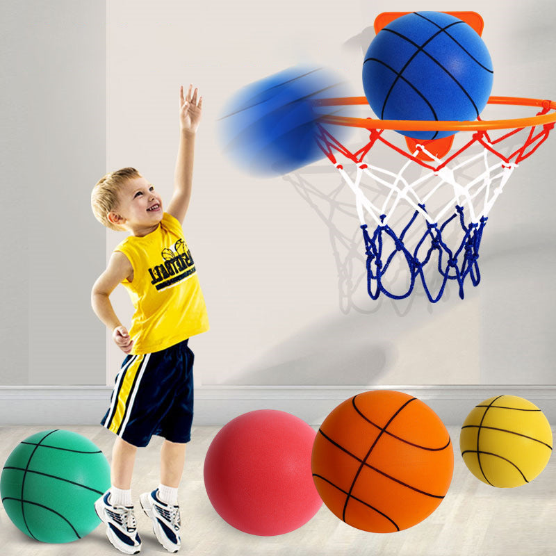 Støjsvag basketball af PU-skum til børn – Silento