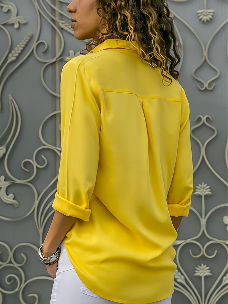 Lockeres Damen-Bluse mit Knopfleiste – Isabella