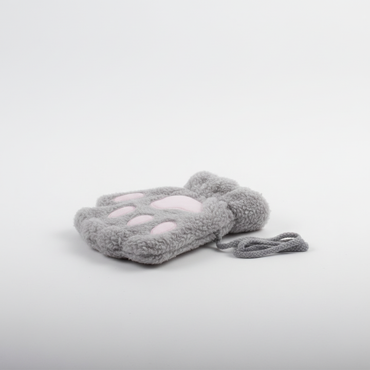 Fingerlose Plüschige Pfotenhandschuhe - PawFluff