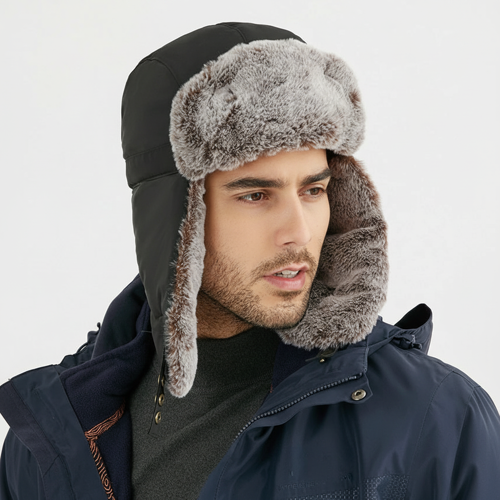 Gefütterte Wintermütze Mit Ohrenklappen - AlpineFleece