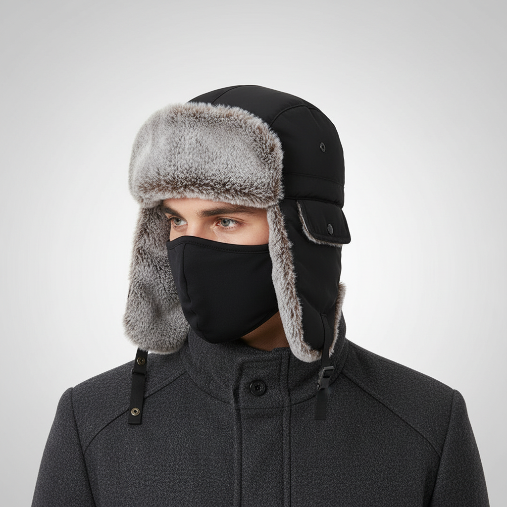 Gefütterte Wintermütze Mit Ohrenklappen - AlpineFleece