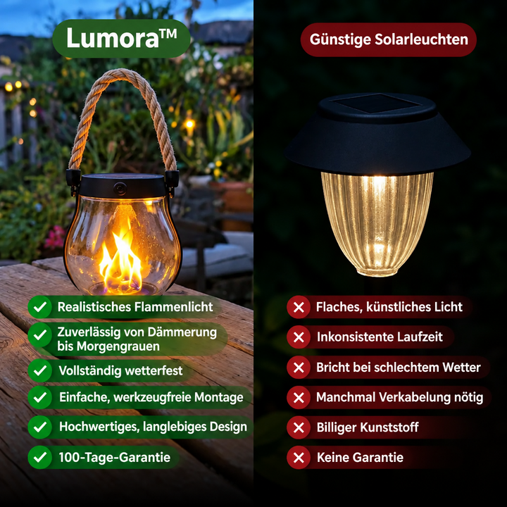 Solar Lantern Outdoor Light with Flickering Flame Effect 2