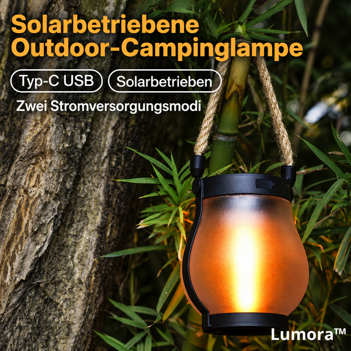 Solar Lantern Outdoor Light with Flickering Flame Effect 6