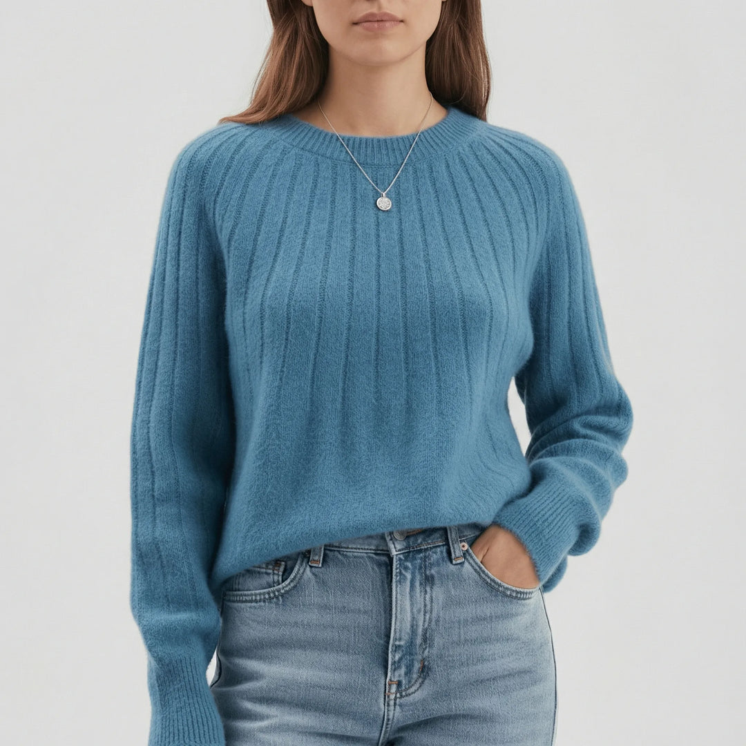 Gerippter Langarm-Pullover - Mayra