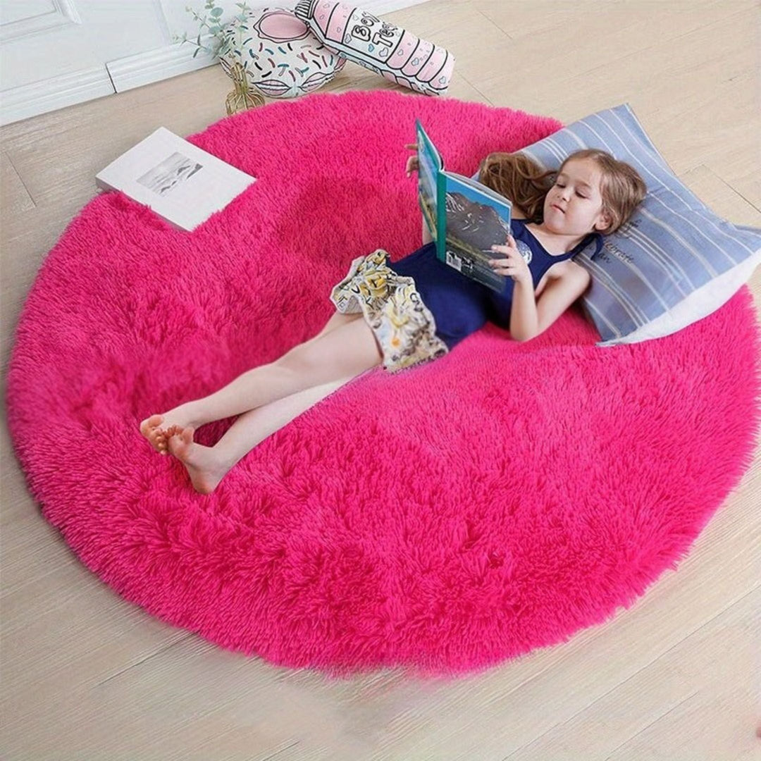 Runder Fluffy Teppich - Clouda