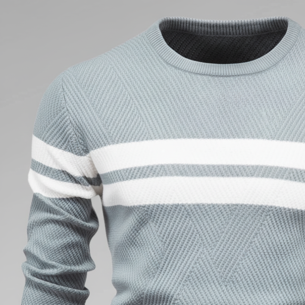 Gestreifter Herren Strickpullover - Pascal