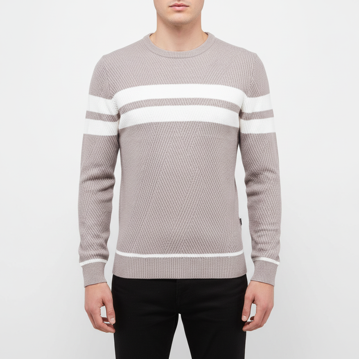 Gestreifter Herren Strickpullover - Pascal