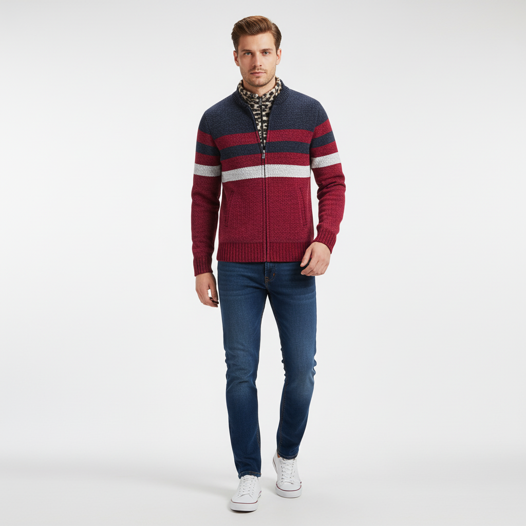 Gestreiftes Strickpullover - Karl