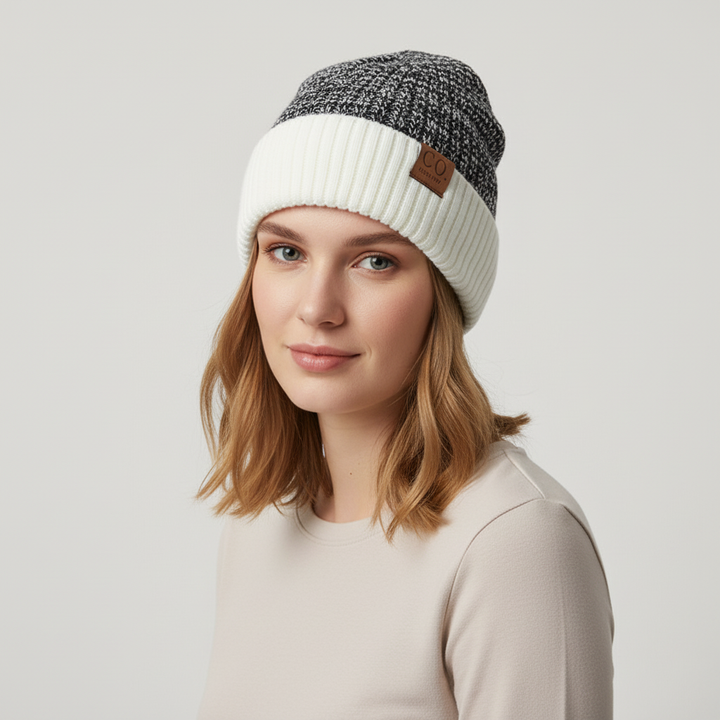 Gestrickte Wintermütze Mit Umschlag - WarmVibe