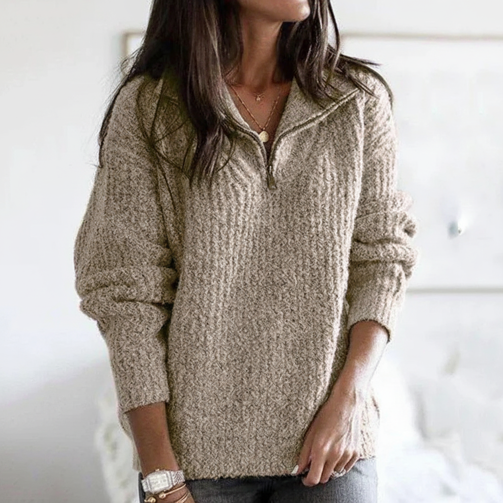 Gestrickter Herbstpullover - Regina