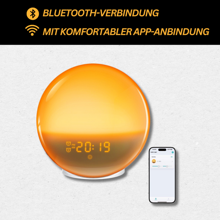 Natural Radio Alarm Clock with Wake-up Light - GlowRise