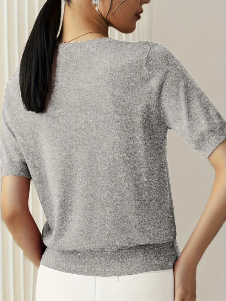Jersey de primavera de manga corta para mujer – Mila