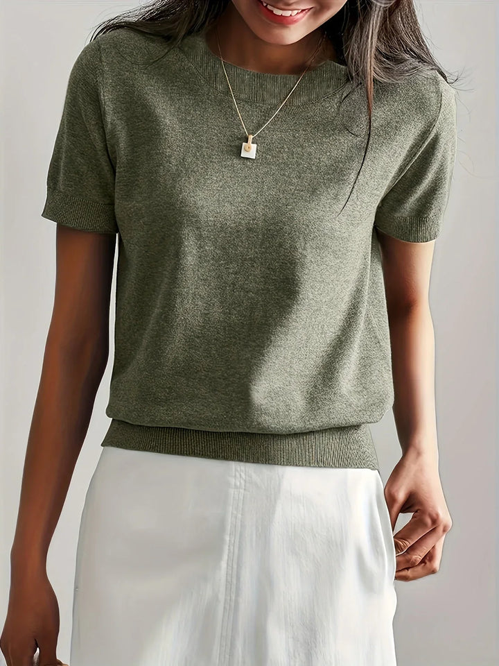 Jersey de primavera de manga corta para mujer – Mila