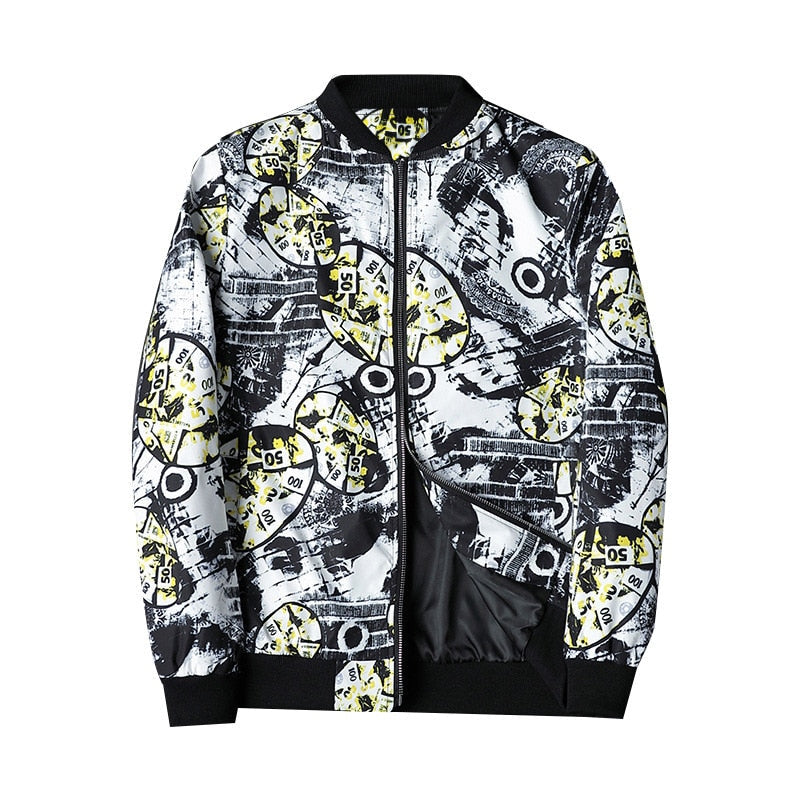Abstract Bedruckte Herren-Bomberjacke - Enzo