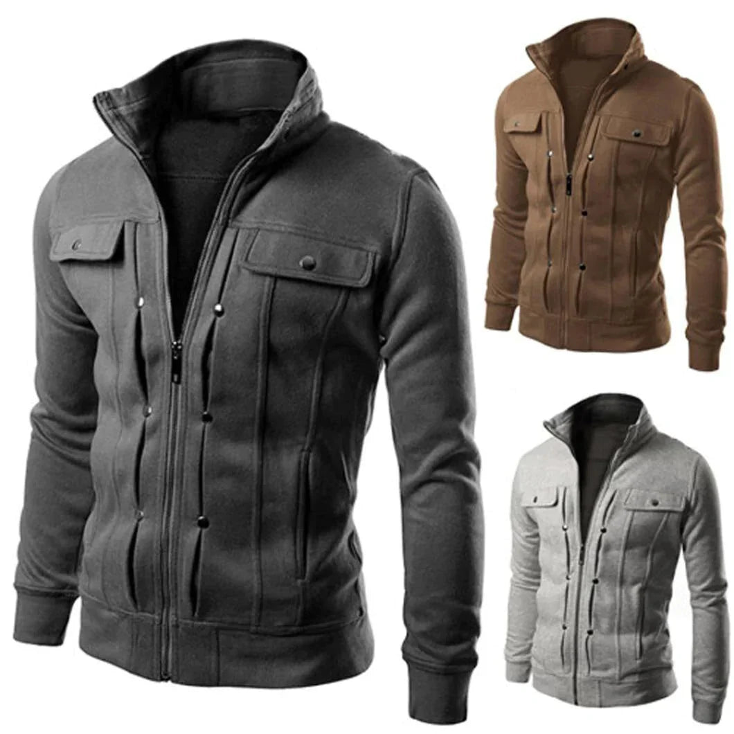 Herre Zip-Up Ståkrave Jakke – Carlo