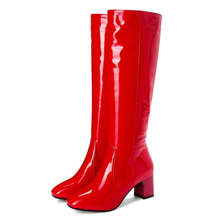 Botas de cuero brillantes para mujer - Sophie