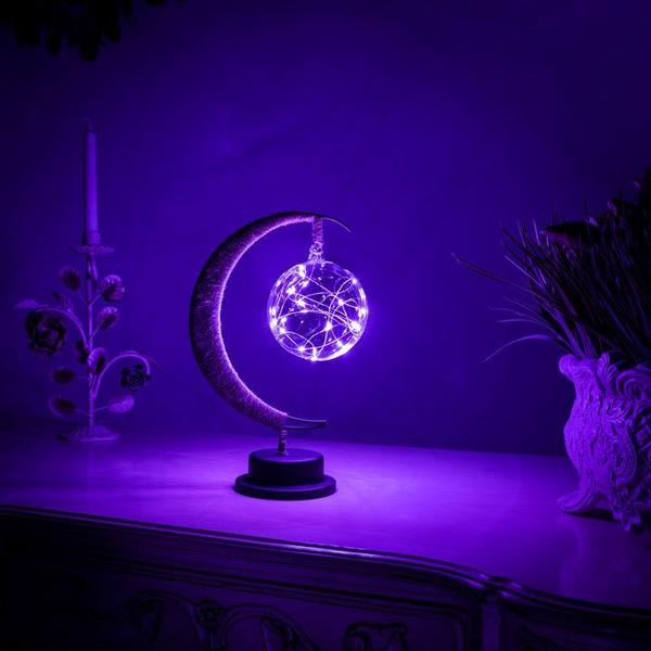Encantadora lámpara de luz de luna ambiental – LunaGlow
